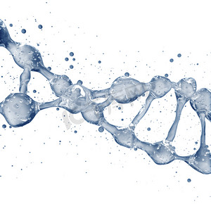 水从 Dna 分子模型三维图.