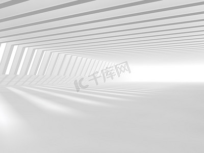 空白色开放空间 3d 渲染