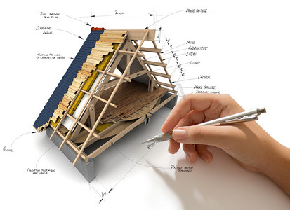 手绘房子屋面技术