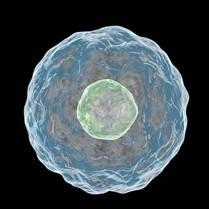 细胞医疗摄影照片_数码插画的孤立的黑色背景上的单元格.