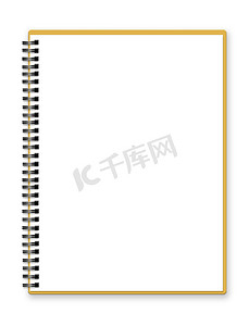 日记页摄影照片_空白的螺旋笔记本