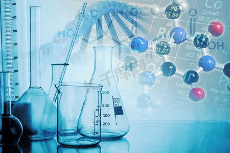 要素分析摄影照片_科学实验室试管 