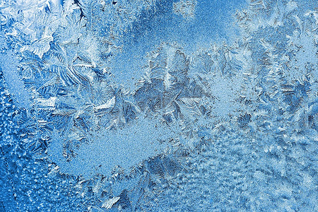 雪窗户摄影照片_窗户上的霜图案