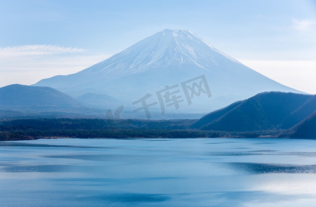山富士富士山与元栖湖在山梨日本