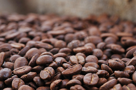 咖啡豆收尾作为背景
