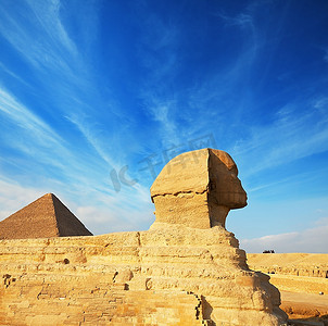 埃及人摄影照片_埃及狮身人面像
