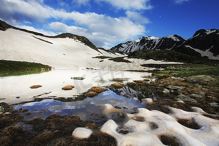 61793摄影照片_高山湖