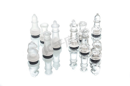 在国际象棋比赛中，棋子孤立的特写