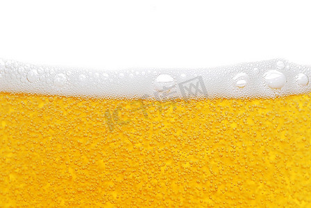 冰镇啤酒卡通摄影照片_带泡泡的啤酒关门