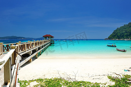 马来西亚Perhentian群岛美丽的海滩
