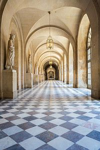 法国巴黎凡尔赛城堡宫殿走廊