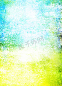 抽象带纹理的背景： 在白色背景上的蓝色、 黄色和绿色模式