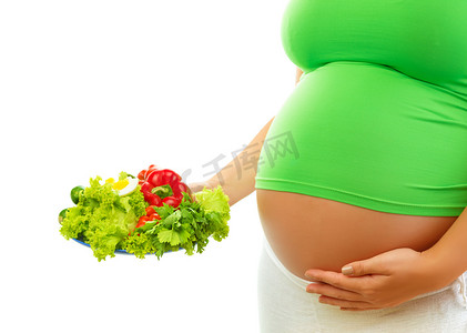 孕妇的新鲜沙拉