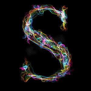彩虹烟字母 s