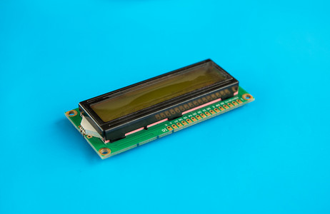 科技各摄影照片_绿色屏幕16x2 字符 lcd 显示模块, 用于 arduino