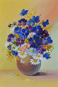 油画静物画, 一束鲜花