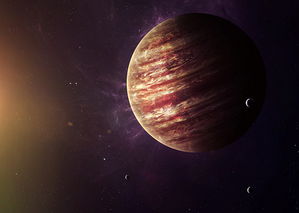 大力神纹摄影照片_木星的大力射门显示所有他们美丽的空间。非常详细的图像，包括由美国国家航空航天局提供的元素。其他方向和行星可用.