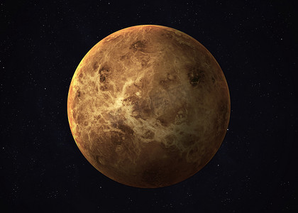 Shot of Venus taken from open space. Collage images provided by www.nasa.gov.