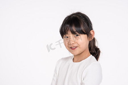 少女儿童摄影照片_亚洲少女儿童工作室拍摄人像-分离