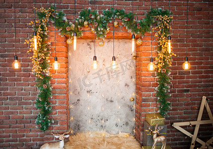 漂亮的圣诞装饰室