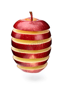 抽象水果摄影照片_抽象苹果切片