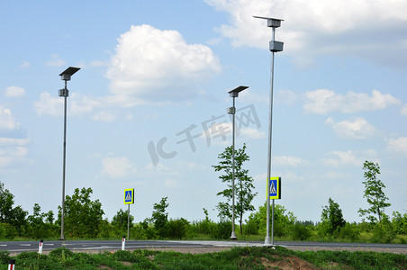 The track in the Lipetsk region is equipped with solar-powered lights in. Russia