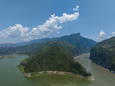 山川上午河流户外摄影摄影图配图