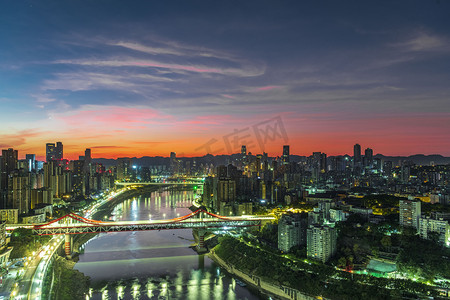 重庆游玩摄影照片_重庆城市夜景晚上建筑户外摄影摄影图配图