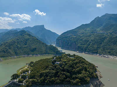 白帝城风光上午山川户外摄影摄影图配图