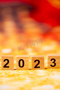 2023心愿单摄影照片_新年春节2023室内光效摄影图配图