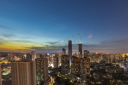 重庆江北夜景晚上建筑户外摄影摄影图配图