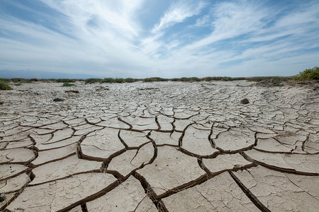 地裂干旱的摄影图