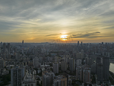 重庆游玩摄影照片_重庆城市晚霞日落