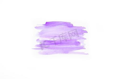 笔画紫色水彩