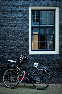 欧式墙摄影照片_房子，荷兰，墙，窗