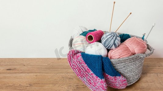 羊毛编织针篮子