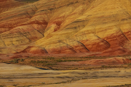 约翰·戴化石床国家纪念碑，美国俄勒冈州。不同寻常的自然景观。