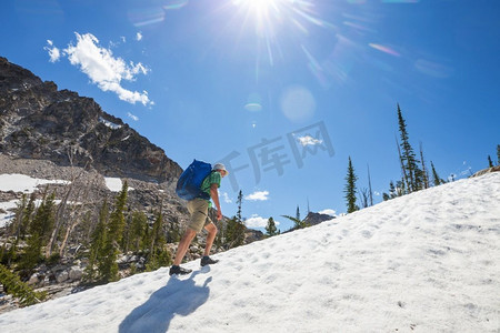 夏季雪山攀登