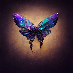 美丽的紫色蝴蝶梦幻