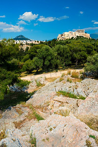 雅典卫城、希腊、雅典、风景秀丽