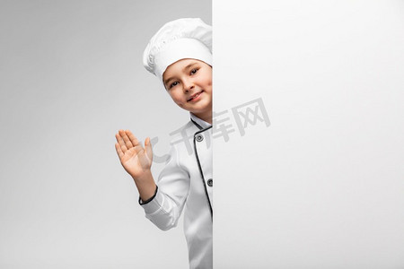 手牌举牌摄影照片_ 厨师，厨师，董事会，烹饪