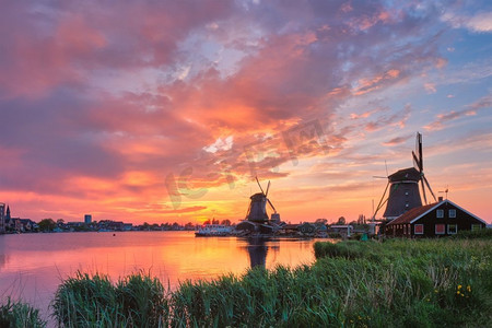 Zaanse，Schans，Wind，Mill