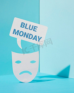 忧伤的蓝色星期一概念
