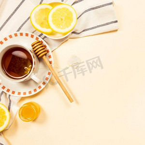 蜂蜜鲜柠檬片红茶
