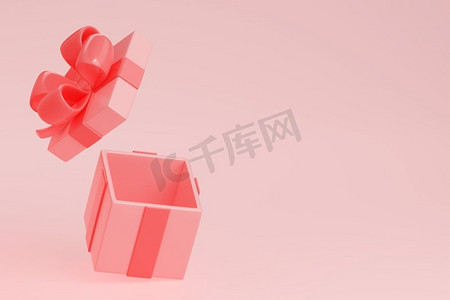  盒子，礼物，渲染，生日