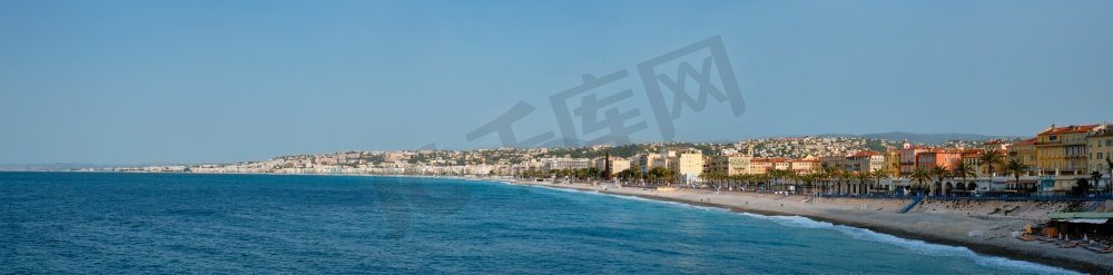 法国风景摄影照片_ 海滩，法国，里维埃拉，一天
