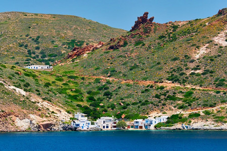 爱琴海岛摄影照片_希腊语、海滩、米洛斯语、爱琴海语