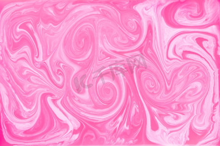 液体粉色漩涡漆大理石花纹背景