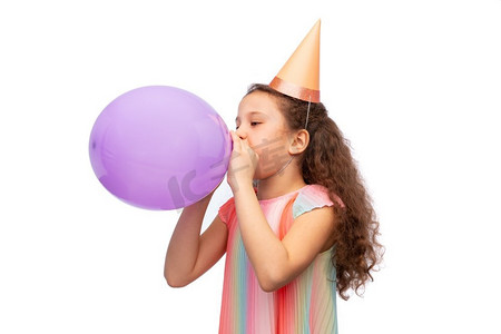生日聚会摄影照片_孩子，生日，派对，气球