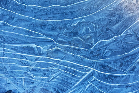 晶体纹理摄影照片_冬季背景的冰纹理